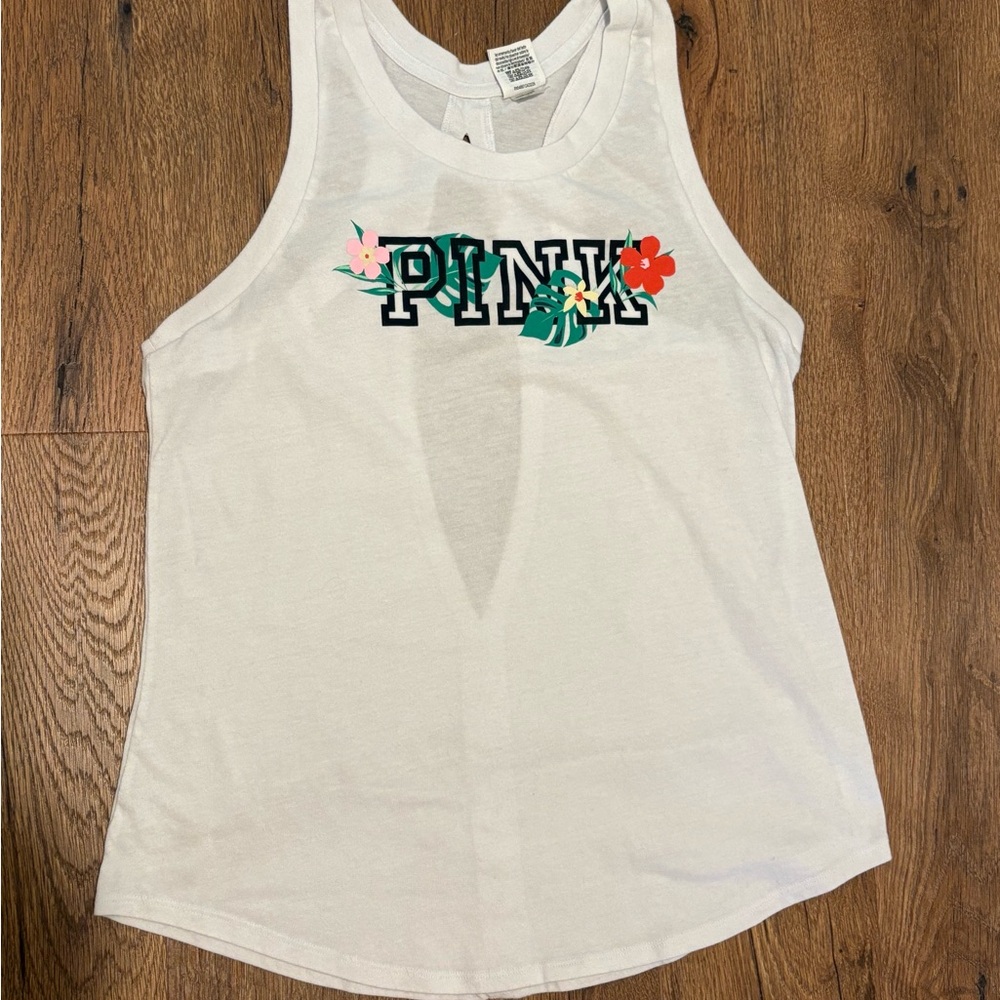 PINK Victoria's Secret White Tank Top